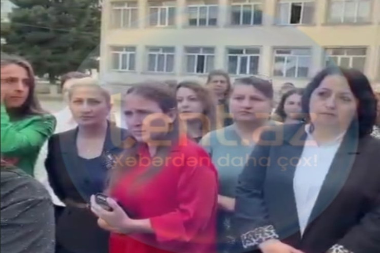 Zaqatalada valideyn və müəllimlər AYAĞA QALXDI  – Məktəbin bağlanmasına ETİRAZ 