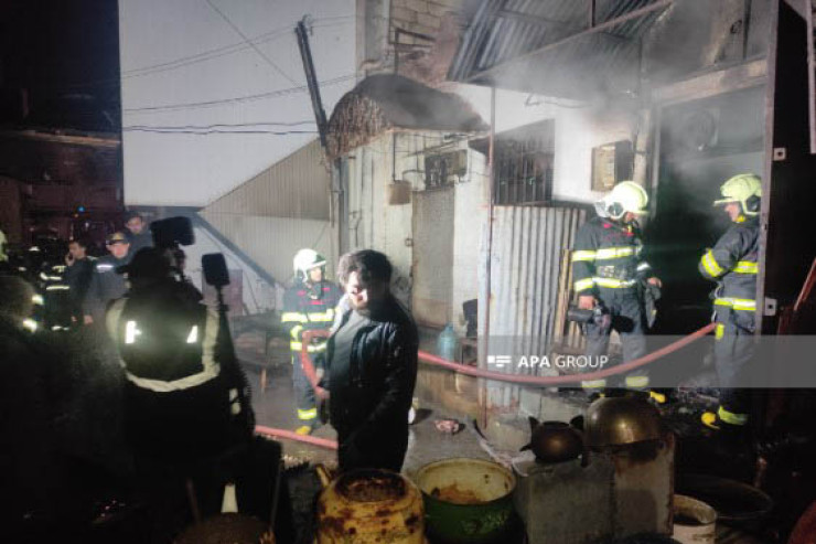Gəncədə misgərlik emalatxanası yandı