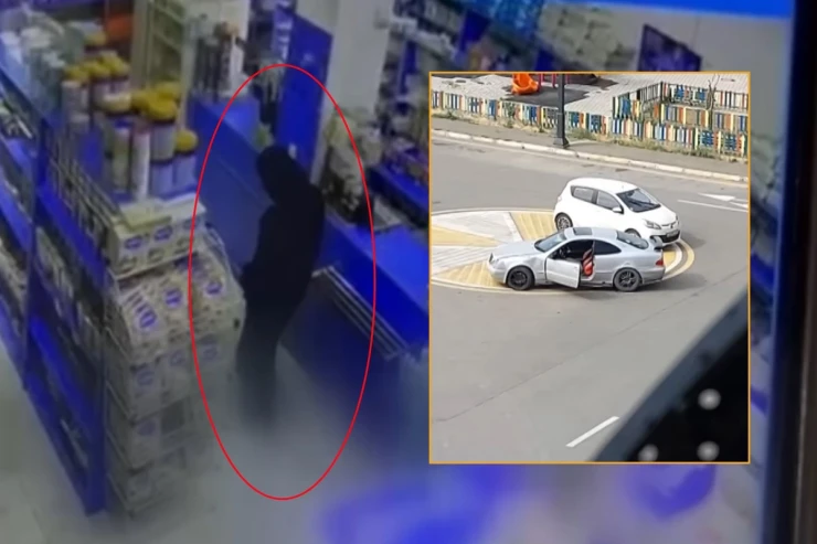 Bakıda uşağı məktəbin qarşısından oğurlamaq  istəyiblər? - VİDEO 