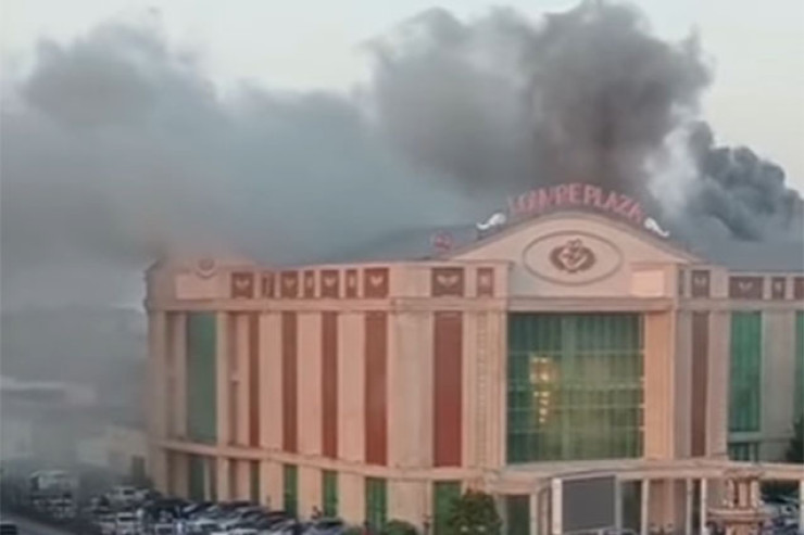 Bakıda toy zamanı  restoran alovlandı - VİDEO 