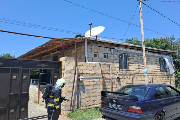 Mingəçevirdə evdə PARTLAYIŞ   - VİDEO 