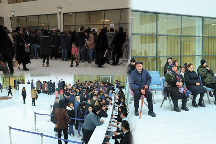 Həkimin qəbuluna düşmək üçün sübh çağıdan gedirlər - Növbəyə "qohum-qardaş"  keçir -VİDEO 