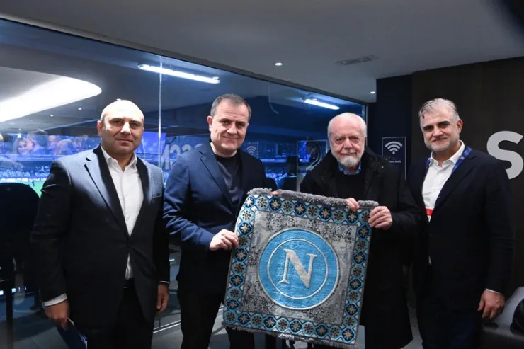 Ceyhun Bayramov "Napoli" - "Qarabağ" oyununu stadiondan izlədi