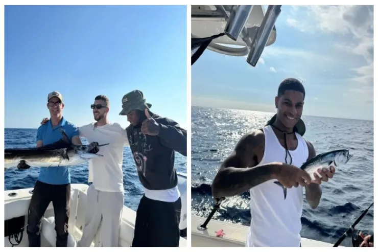 Markus Reşford "Barselona"nın Çempionlar Liqasında məğlubiyyətindən sonra balıq ovunda 