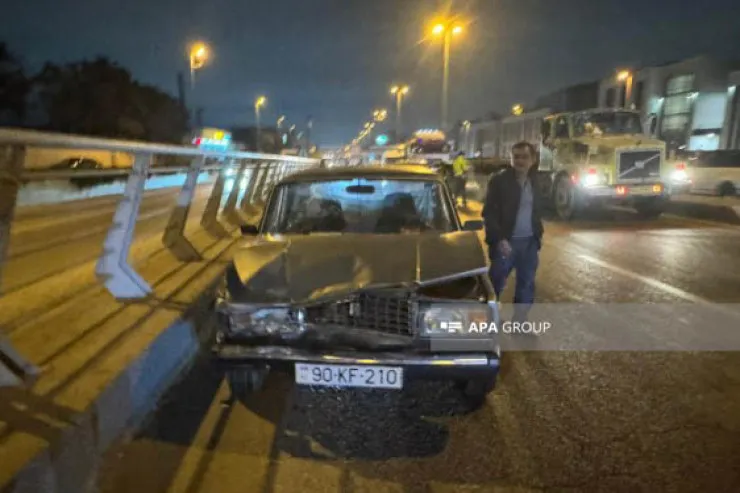 Bakıda qəza - Ziya Bünyadov prospekti bağlandı 