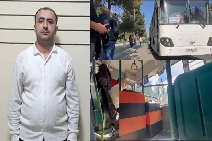 Narkotik çəkib sərnişin avtobusu sürən  həbs olundu -  VİDEO 