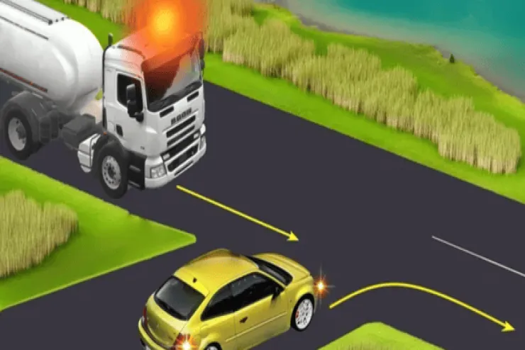 Sürücüləri çaşdıran TEST:  kim yol verməlidir? - minik, yoxsa yük maşını 