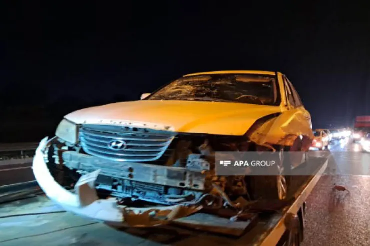 Hava limanı yolunda qəza - Böyük tıxac yarandı 