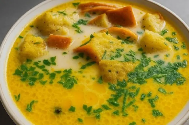 Toyuqlu südlü pendir  şorbası RESEPTİ 