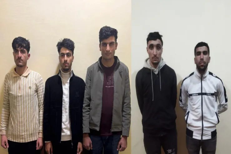 Azərbaycandan gizli yolla qaçan  5 əcnəbi sərhəddə tutuldu