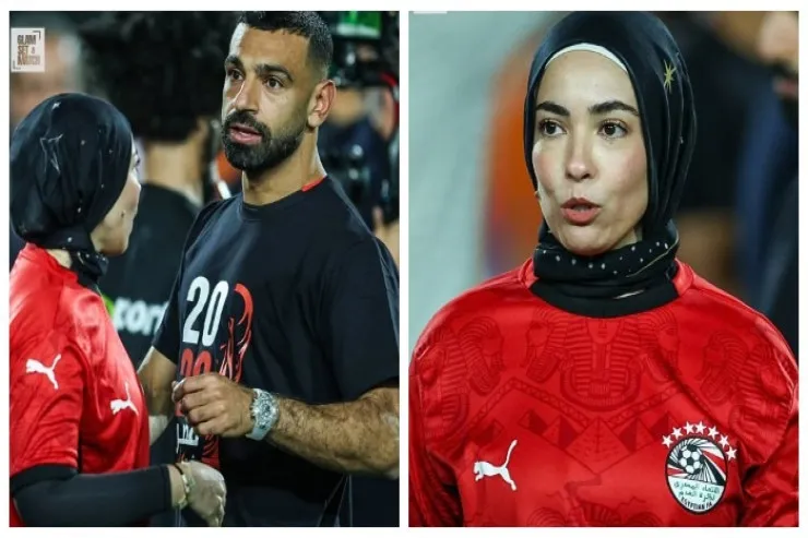 Məhəmməd Salahın həyat yoldaşı stadionda:  Nadir hallarda rast gəlinən  görüntü