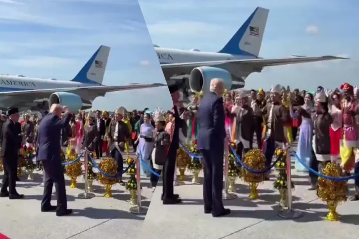 Tramp Malayziyada hava limanında rəqs etdi -VİDEO 