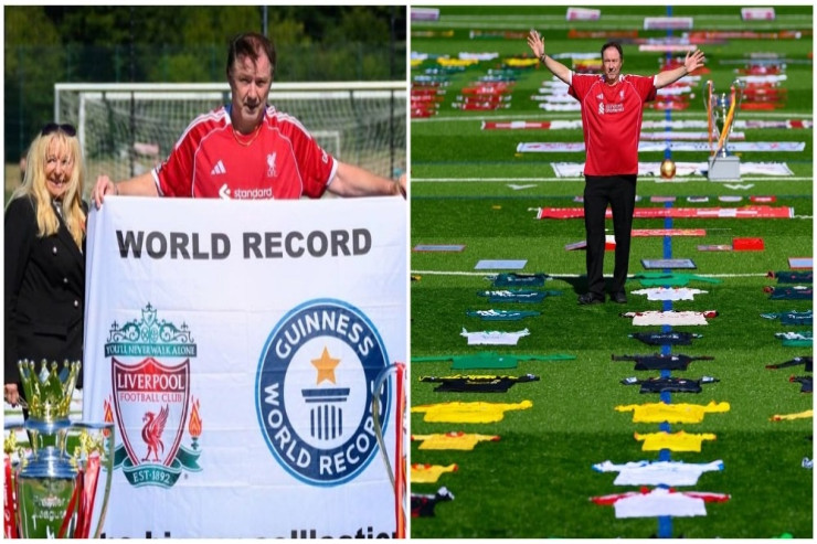 Azarkeşdən “Liverpul” forması üçün dünya rekordu:  kolleksiyası meydançanın üçdə birini  tutur