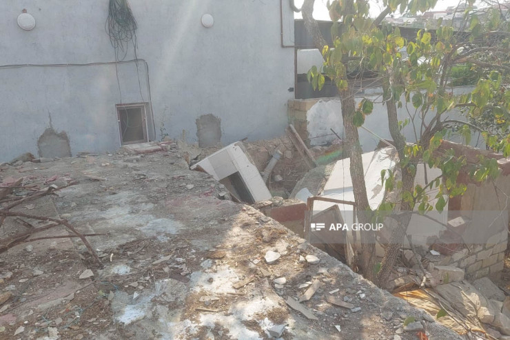 Gəncədə FACİƏ:  ev uçdu, usta öldü -FOTOLENT  -YENİLƏNİB 