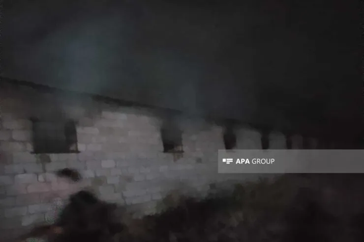 Ağdamda ferma yandı-VİDEO 