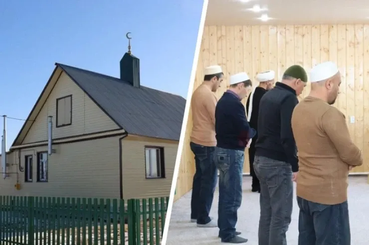 Rusiyada donuz başı atılan məscidi yandırdılar 