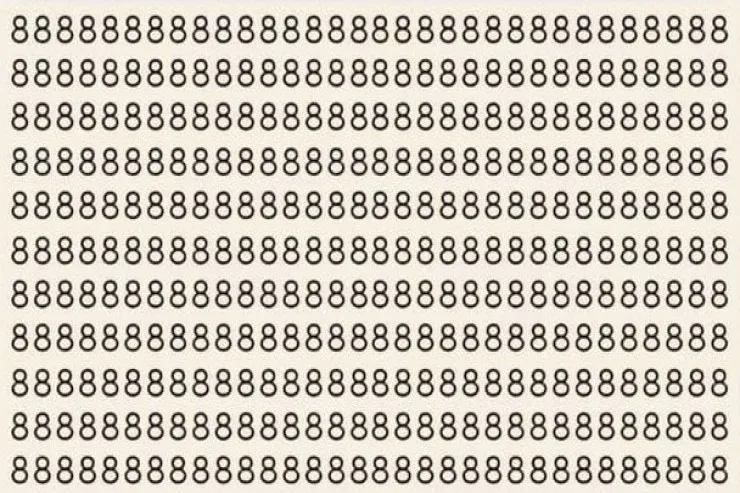 Səkkizlər arasında 6 rəqəmini  tapın: 5 saniyəlik TEST 