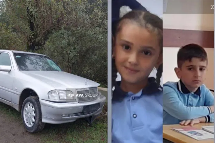 Lənkəranda avtomobilin vurub öldürdüyü  bacı-qardaşın FOTOSU 