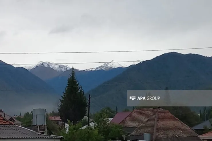 Zaqatalaya qar yağdı  