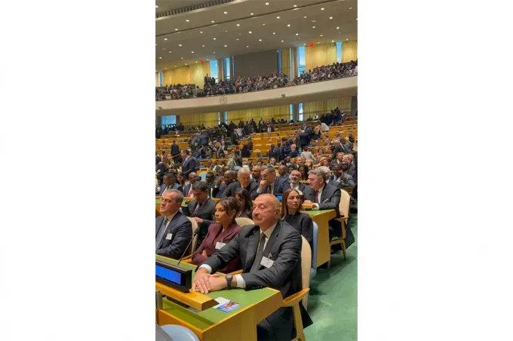 İlham Əliyev və birinci xanım BMT-nin mənzil qərargahında