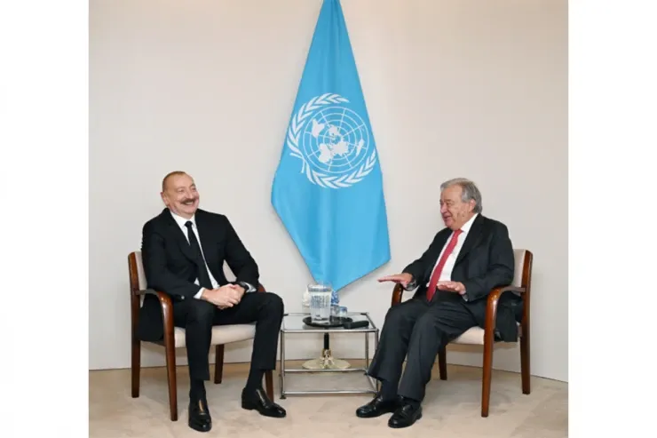 İlham Əliyev BMT baş katibi ilə görüşdü