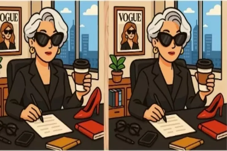 Vizual TAPMACA:  15 saniyəyə ofisdəki qadın şəkillərində 3 fərqi  tapın