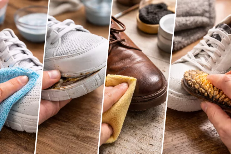 Ayaqqabını  nəm salfetlərlə   silməyin