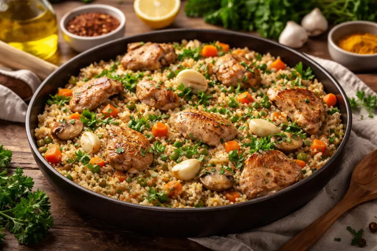 Toyuq və düyü ilə dadlı yemək - RESEPT 