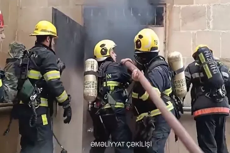 Bakıda internat məktəbinin  yataqxanasında YANĞIN - VİDEO 