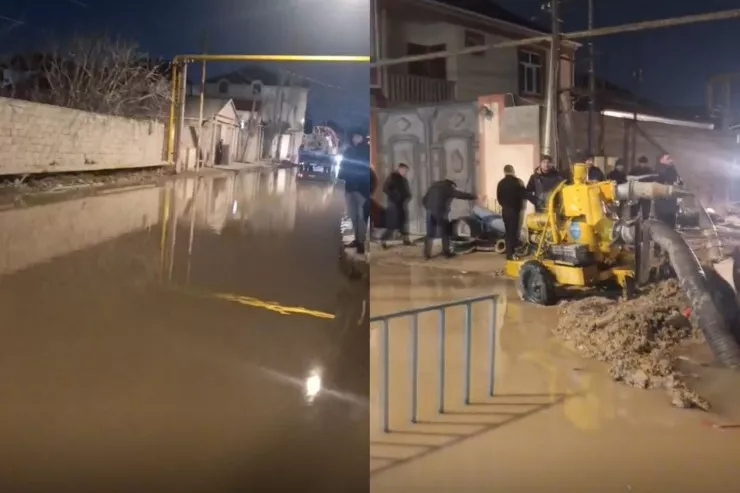 Zabratda su xətti partladı:  sakinlər 3 gündür susuzdur - VİDEO 