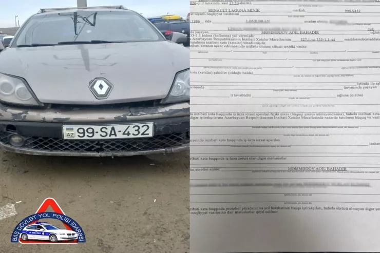 Narkotik çəkib maşın sürən həbs olundu 