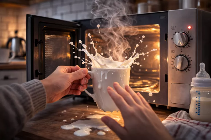 Heç vaxt südü mikrodalğalı sobada  qızdırmayın - təhlükəli səhv 