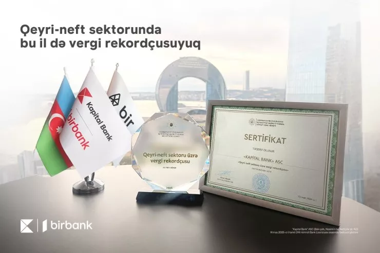 "Kapital Bank" qeyri-neft sektoru üzrə vergi rekordçusu ünvanını qoruyur