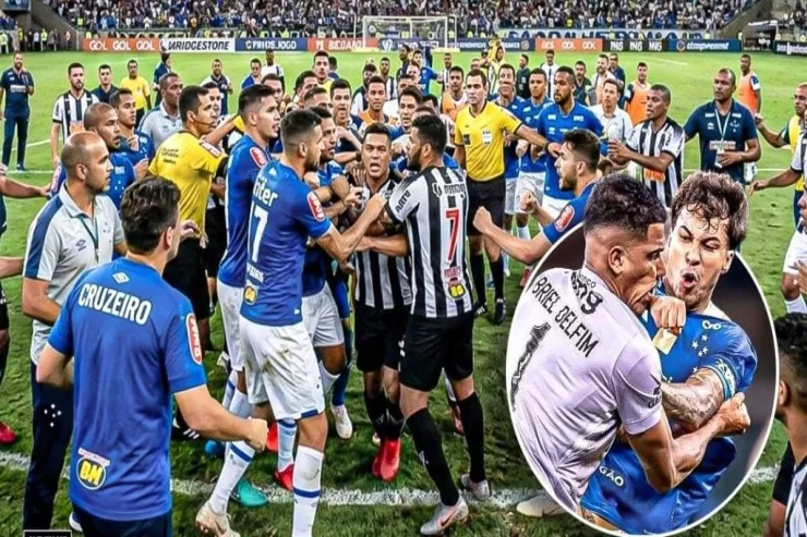 Braziliyada tarixi OYUN: 23 futbolçu  meydandan QOVULDU 