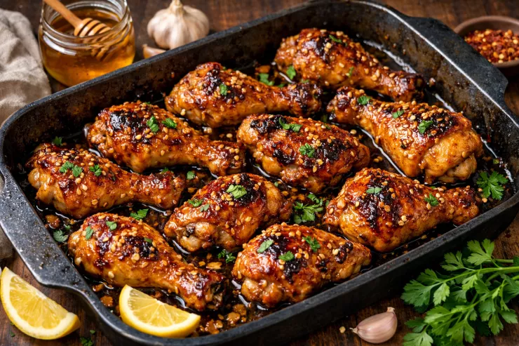 Ballı-sarımsaqlı toyuq RESEPTİ 