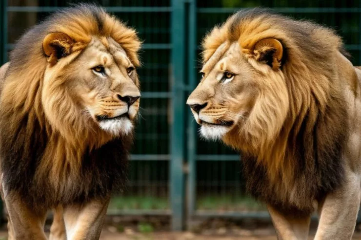 Sərxoş kişi qəfəsdən şirləri  buraxdı: Başına görün nə gəldi 