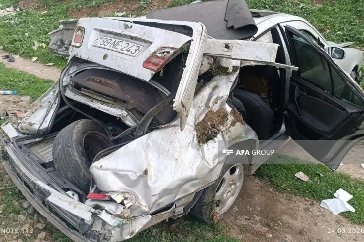Tovuzda sürücü "Mercedes"i  aşırıb öldü 
