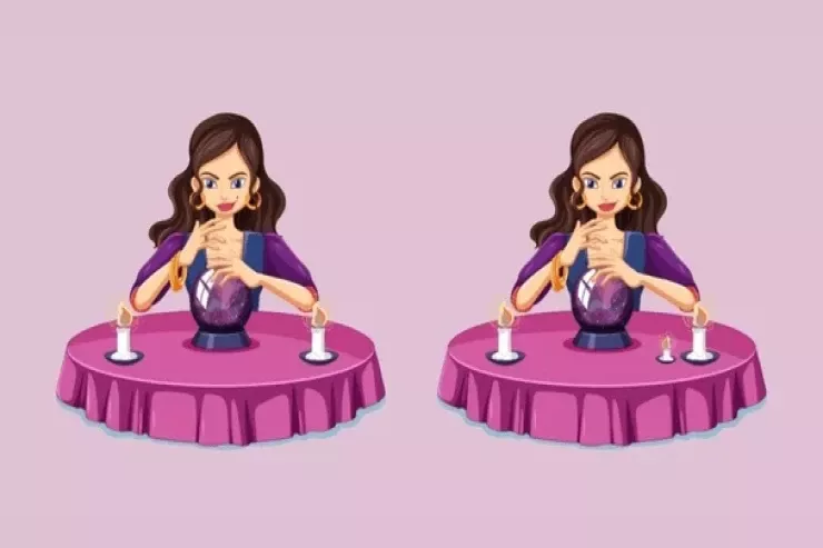 Həssaslıq oyunu:  falçı ilə şəkildəki üç fərqi  tapın 